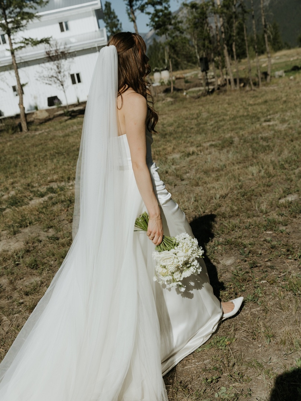 Cathedral length tulle veil
